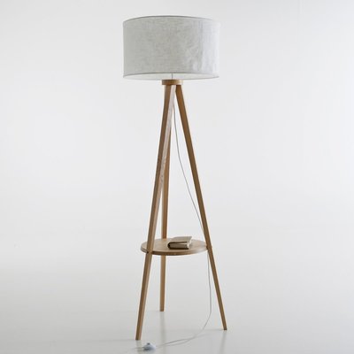 Lampadaire trépied frêne et abat-jour lin, Setto LA REDOUTE INTERIEURS