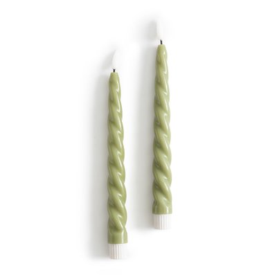Set of 2 Caspar Twisted Wax LED Candles LA REDOUTE INTERIEURS