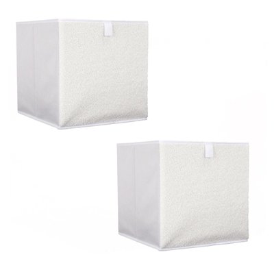 Lot de 2 cubes de rangement pliable bouclette THE HOME DECO FACTORY
