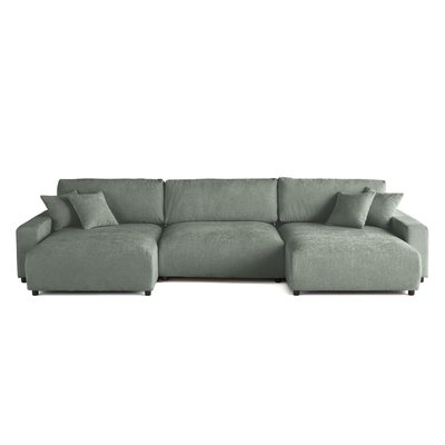 Canapé Panoramique Convertible Velours texturé 7 places - PIVOINE LISA DESIGN