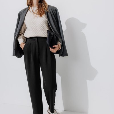 Pantalon carotte noir 2025
