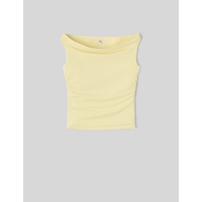 T-shirt à fronces col bardot BZB