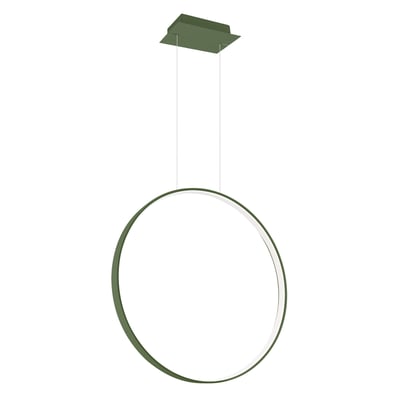 Suspension Aluminium Vert Olive LED 1 Rio EDEN