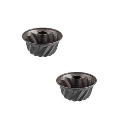 Lot de 2 moules à kouglof 18/18 cm en acier SPÉCIAL MINI ZENKER