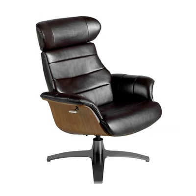 Fauteuil pivotant en cuir ANGEL CERDA