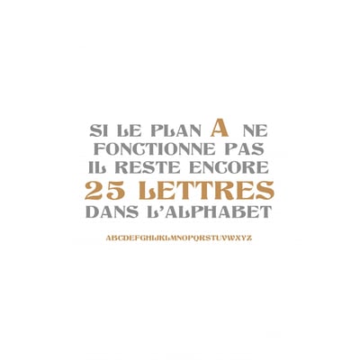 Affiche '25 lettres' L'AFFICHERIE