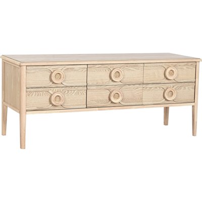 Buffet TV romantique en bois naturel élégant RECOLLECTION