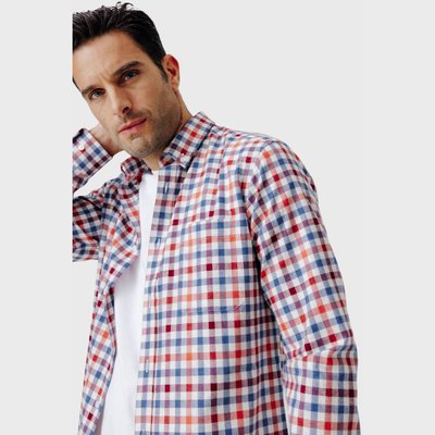 Chemise Regular fit sport en coton gratté ACROSS