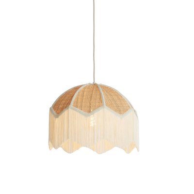 Grande suspension raphia et textile Malacia MILLUMINE