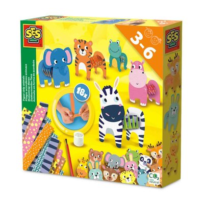 Brinquedo "Animais com tiras de papel", SES SES