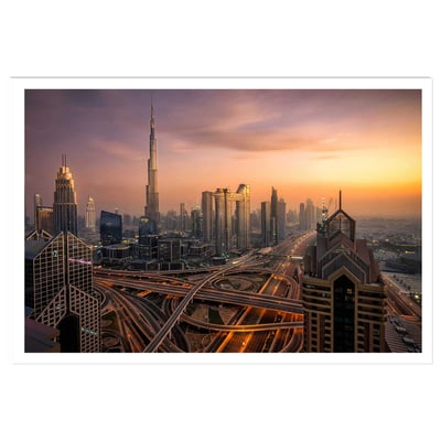 Affiche ""Dubai sunset"" HEXOA