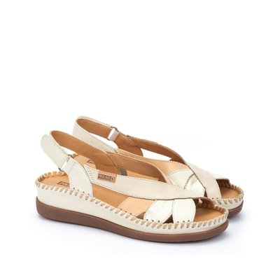 Sandales semi-compensées en cuir Cadaques PIKOLINOS