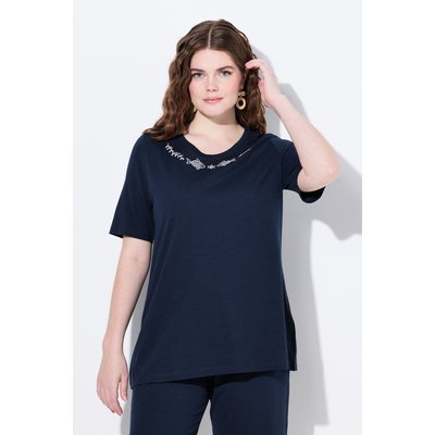 T-shirt, broderie, col rond ULLA POPKEN