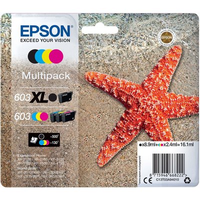 Cartouche d'encre 603XL Noir et CMJ STD Etoile de Mer EPSON