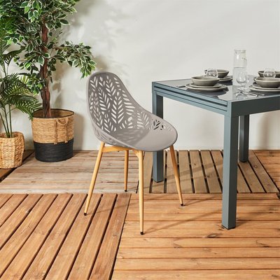 Lot de 4 chaises d'extérieur Calvi en polypropylène THE HOME DECO FACTORY
