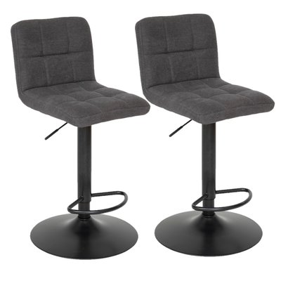 Lot de 2 chaises de bar en tissu DELEK TOILINUX