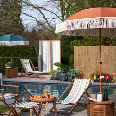 Biara Fringed Parasol Garden Umbrella LA REDOUTE INTERIEURS