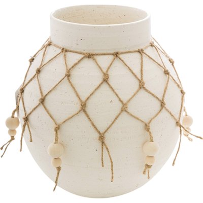 Vase en céramique  décoratif avec corde naturelle RECOLLECTION