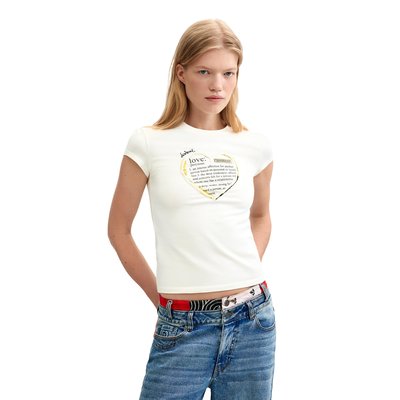 T-SHIRT EN MAILLE IMPRIMÉE DESIGUAL