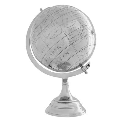 59cm Large Silver Globe SO'HOME