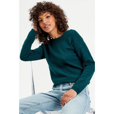 Pull bleu petrole femme outlet