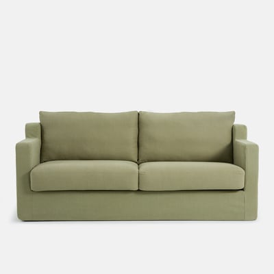 Gerades Sofa mit abnehmbaren Bezügen, 2-, 3- oder 4-Sitzer, aus Baumwolle und Leinen, LINETTO LA REDOUTE INTERIEURS
