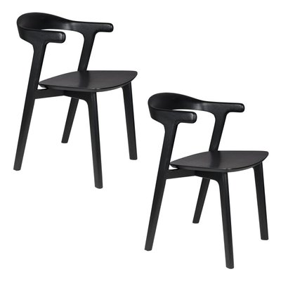 Chaise design en bois (lot de 2), NORTHWOOD ZUIVER