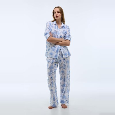 Pyjama à imprimé floral en plumetis de coton BIO MONOPRIX