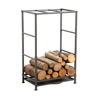 Rack porte-bûches en métal avec tiroir à poussière AUBRY GASPARD
