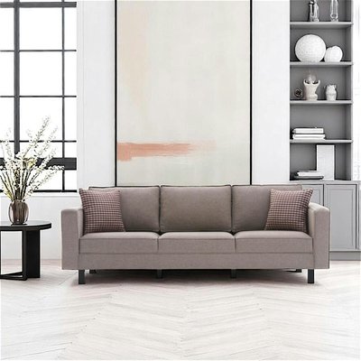 Canapé 3 places beige - pieds droits CORTONA PIER IMPORT