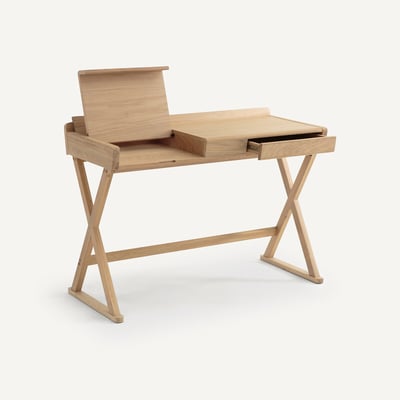 Escritorio de roble y chapa de madera, Brixton, diseño de Emmanuel Gallina EMMANUEL GALLINA X AM.PM
