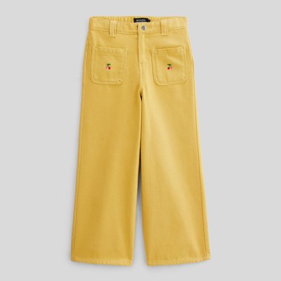 Pantalon en coton twill à poches brodées MONOPRIX