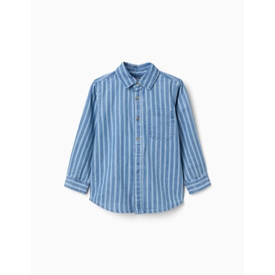 Chemise en jean à rayures et poche ZIPPY
