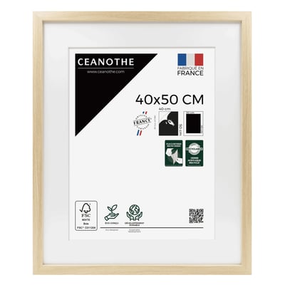 Cadre Photo Avec Passe-partout En Bois Reconstitué Fsc MILAN CEANOTHE