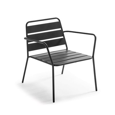 Fauteuil de jardin bas en métal, PALAVAS OVIALA