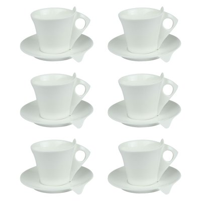 Coffret de 6 tasses et sous tasses   10 cl-LIBRA TABLE PASSION