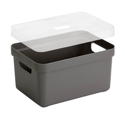 Boite de rangement avec couvercle transparent  Sigma Home Box 13 L JARDINDECO