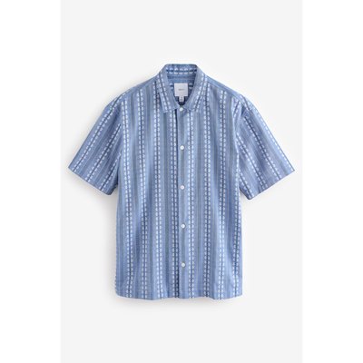 Chemise texturée rayée à manches courtes NEXT