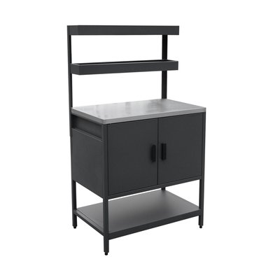 Cuisine extérieure acier 2 étagères suspendues 2 portes L80cm NAXOS SWEEEK