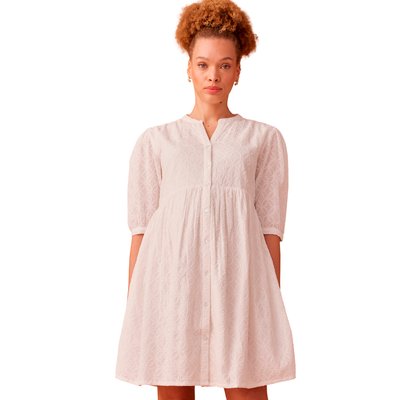 Robe grossesse boutonnée en broderie anglaise ENVIE DE FRAISE