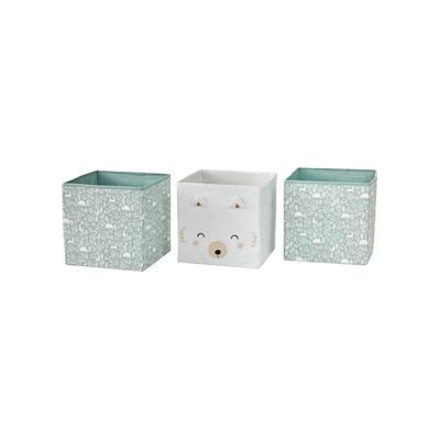 Lot de 3 bacs de rangement animaux DANS LES BOIS VERTBAUDET