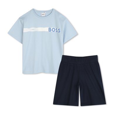 Short et T-shirt en coton BOSS KIDSWEAR