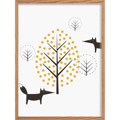 Tableau en bois, Renard des forêts Scandi RECOLLECTION