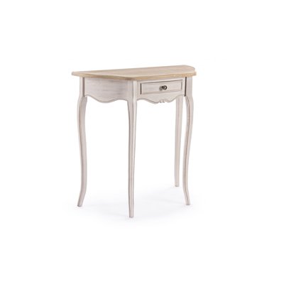 Console demi lune 1 tiroir en bois - GARANCE HELLIN, DEPUIS 1862