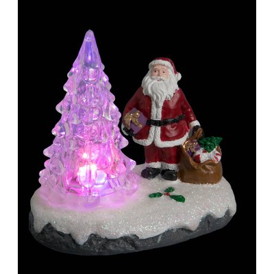 Village de Noël père Noël ou bonhomme de neige 1 LED à piles FEERIC LIGHTS & CHRISTMAS