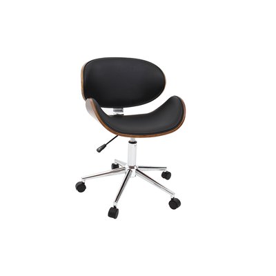 Chaise de bureau design à roulettes WALNUT MILIBOO