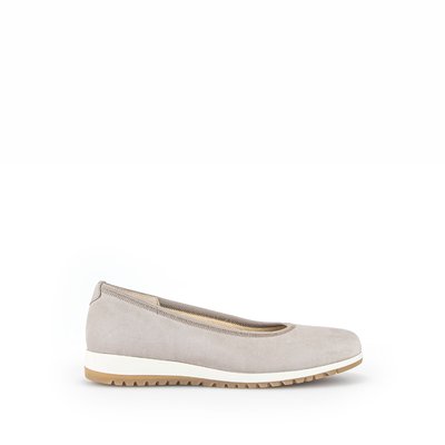 Ballerines en cuir velours à talon compensé GABOR