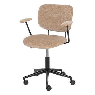 Chaise de bureau en chenille tissée BRINT WOOOD