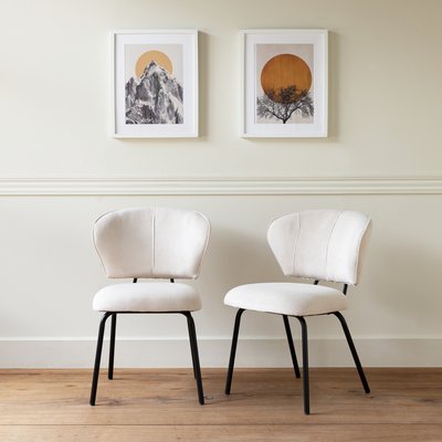 Lot de 2 chaises en velours côtelé, NILSA HAPPY GARDEN
