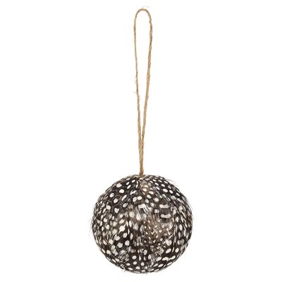 Boule de noël décorative en plumes de faisan D6 SIA DECO